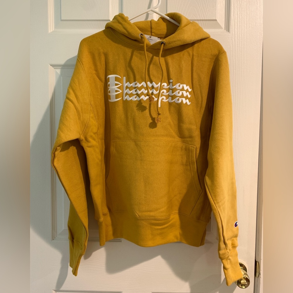 Champion mustard yellow hoodie